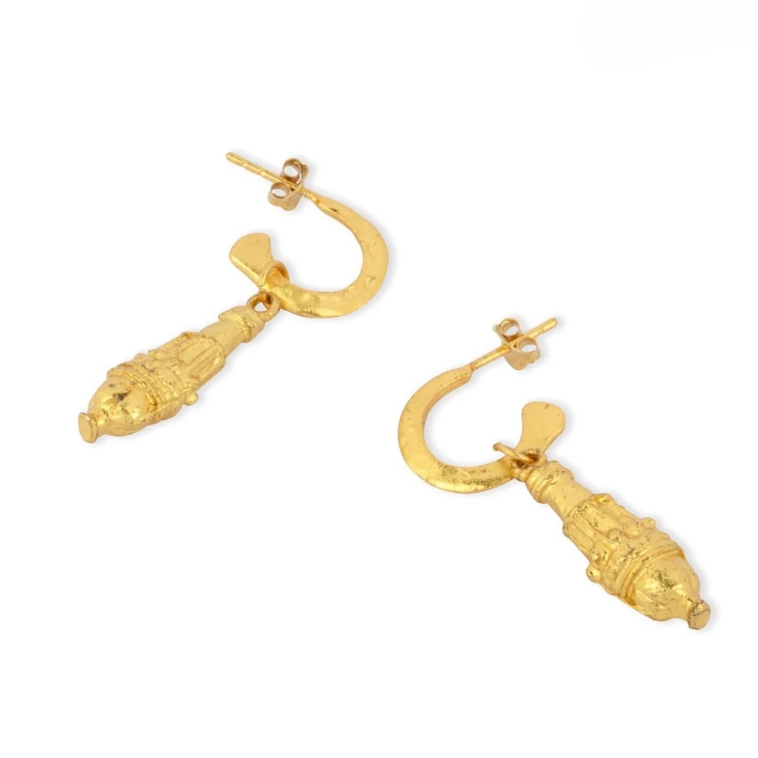 Vintage Gold Hoop Earrings Ashiana
