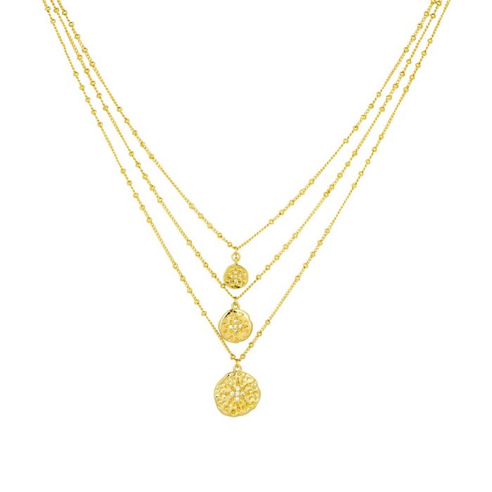 roma gold coin layer necklace ashiana