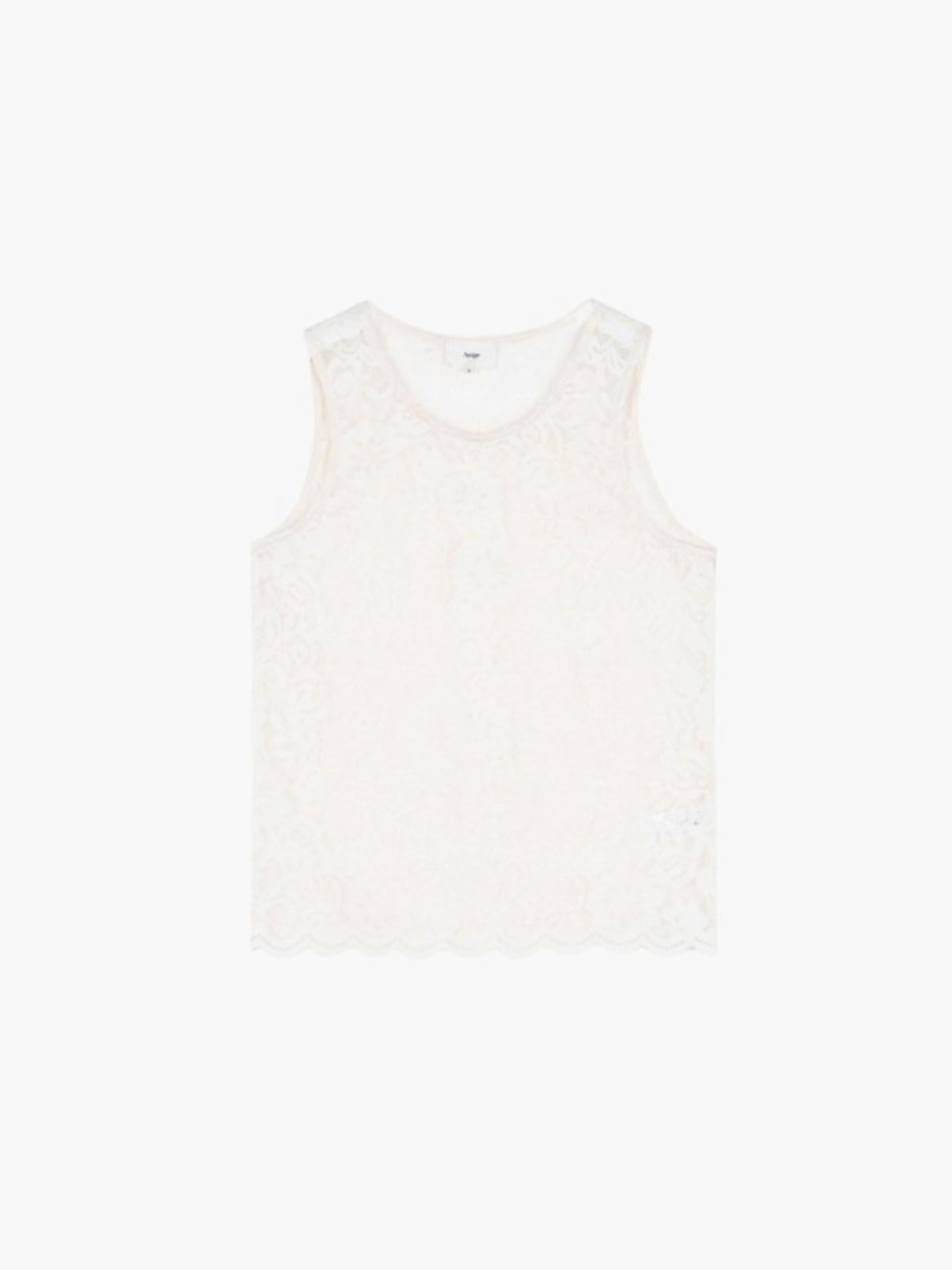 AN'GE | Amaleo Cream Lace Tank Top