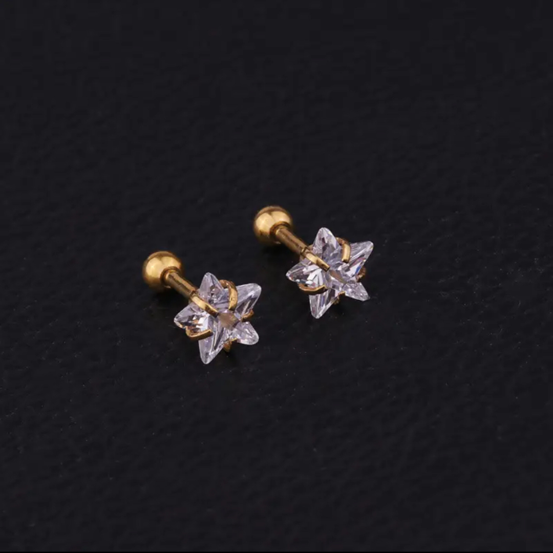 Helix Piercing Crystal Star Earring