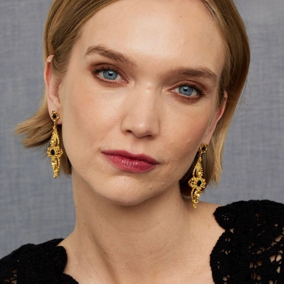 Vienna Gold Lace Earrings
