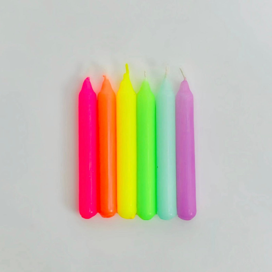Dip Dye Rainbow Candles