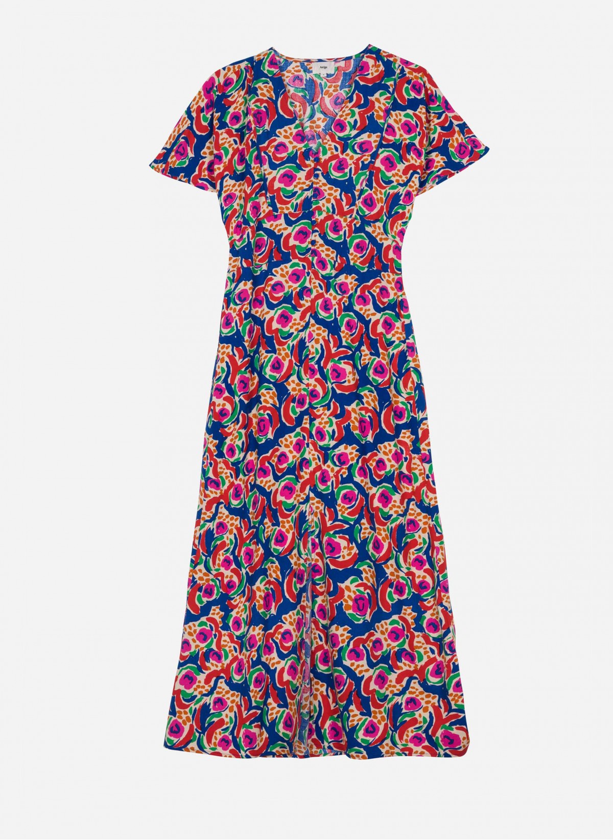Ombry Printed Midi Dress