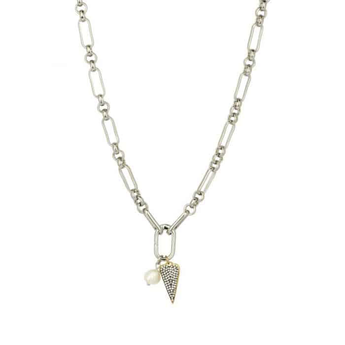 Piaf Chain Necklace Silver Charms