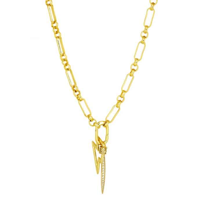 Piaf Chain Necklace / Gold Clasp Charm Link