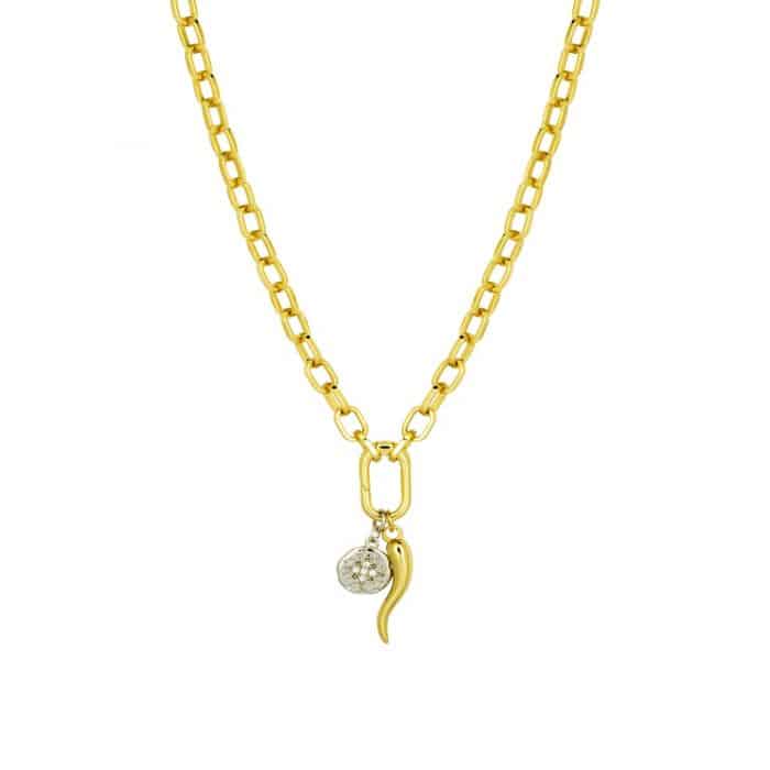 Bardot Chain Necklace / Gold Chilli Charm